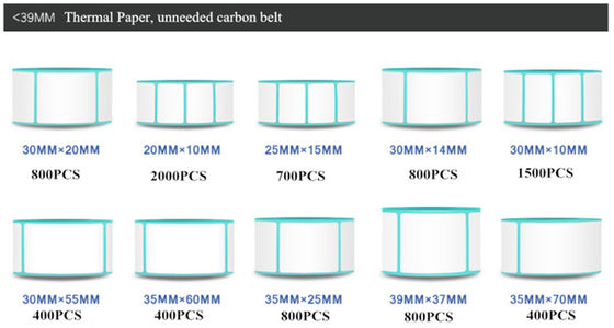 High Definition Thermal Printing Labels Waterproof Customized