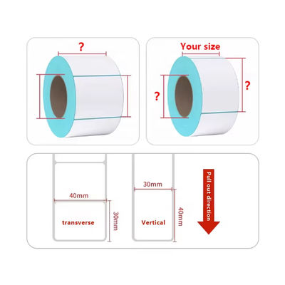 White Direct Thermal Printable Rolls or Sheets Thermal Shipping Labels