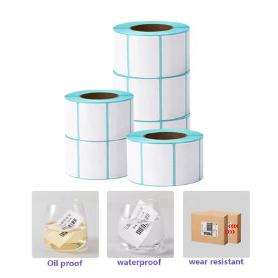 White Direct Thermal Printable Rolls or Sheets Thermal Shipping Labels