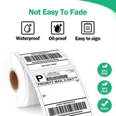 Customizable Water Resistant Shipping Labels With Paper Or Synthetic Material