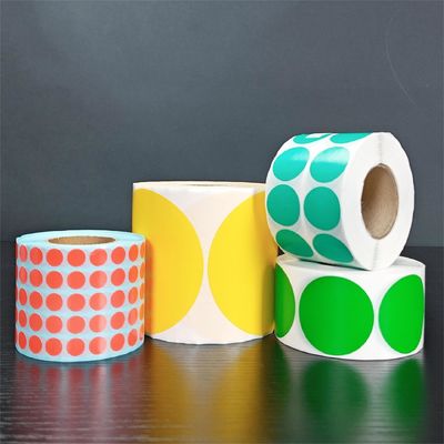Assorted Vibrant Color Coding Label In Rectangular Or Round Shapes