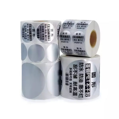 Gloss Polyester Matte Silver Barcode PET Label Sticker Self Adhesive