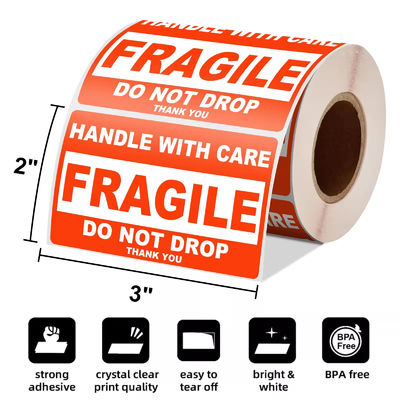 Custom Diagonal Stripes Alert Caution Attention Label Self Adhesive