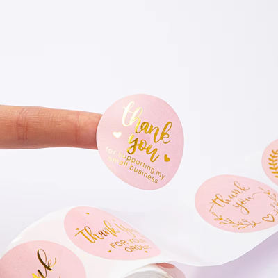 Packaging Synthetic Label Paper Sticker Roll Round Circle Waterproof