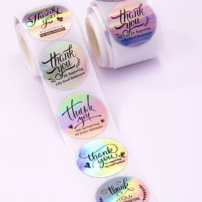 Round Waterproof Synthetic Label Circle Sticker Paper For Packaging