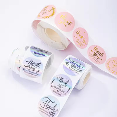Paper PVC Reel Cartoon Hot Stamping Synthetic Label Thermal Adhesive for Food