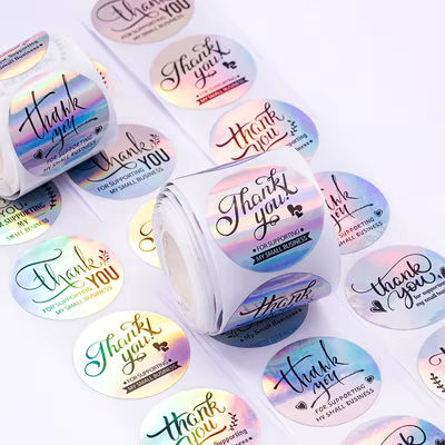 Packaging Synthetic Label Paper Sticker Roll Round Circle Waterproof