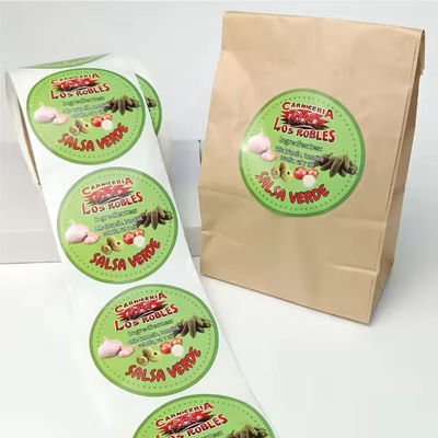 Packaging Food Labels Stickers PVC Label With Removable Adhesive