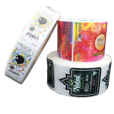 Verpakkingspot Glas Plastic fles Label Rond helder Met Custom Printing Logo