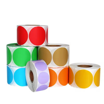 Thermal Colored Label Rectangle Self Adhesive Printable Thermal Blank Label Roll