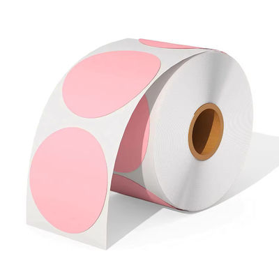 Round Thermal Printer Stickers Colorful Circle Stickers Multi Purpose Adhesive