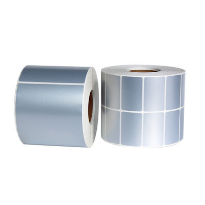 Customized Printed PET Adhesive Sticker Labels Silver Matte Finished