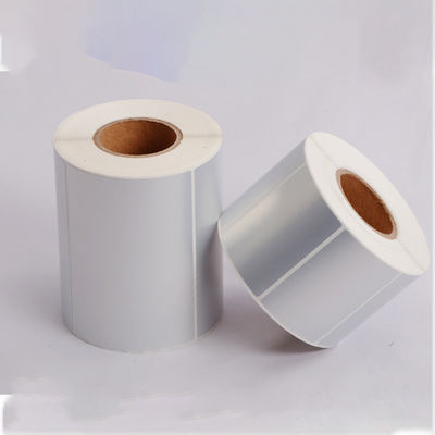 Customized Printed PET Adhesive Sticker Labels Silver Matte Finished