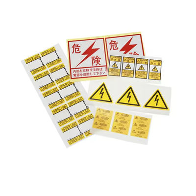 Self Adhesive Warning Sticker Label PET Anti Static Caution Label