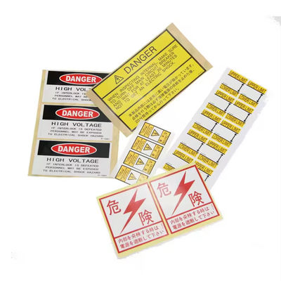 Self Adhesive Warning Sticker Label PET Anti Static Caution Label