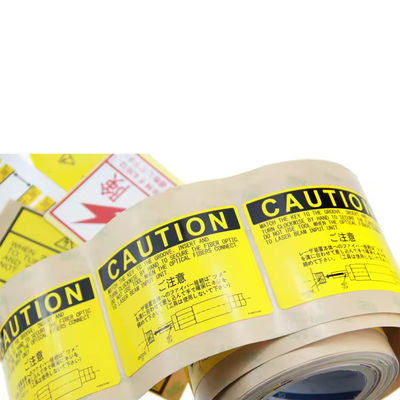 Self Adhesive Warning Sticker Label PET Anti Static Caution Label