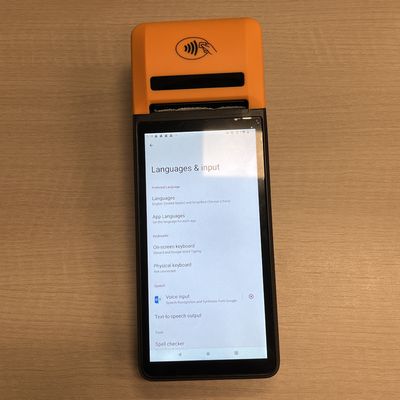 3.8V 6400mAh Handheld Pos With 16G/64G Storage And Android12/13 Operating System